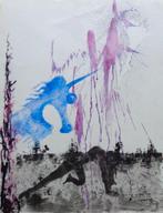 JAN VAERTEN / EENHOORN / ORIGINEEL WERK / 39x30cm / SIG, Ophalen of Verzenden