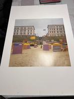 Vintage Poster foto van strand (lijkt me Duitsland), Verzamelen, Posters, Deurposter of groter, Ophalen of Verzenden, Overige onderwerpen