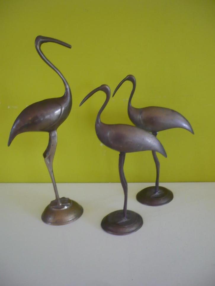3 knappe vintage kraanvogels  in messing / brass, Antiek en Kunst, Antiek | Brons en Koper, Koper, Ophalen of Verzenden