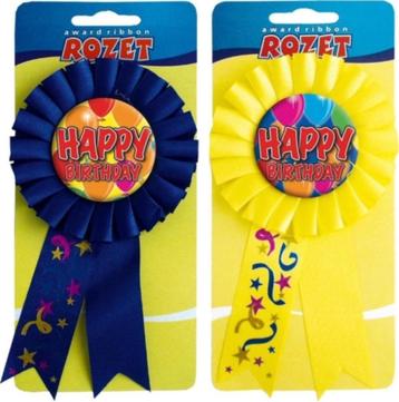 PARTIJ ROZET BUTTON HAPPY BIRTHDAY, Ophalen, Nieuw
