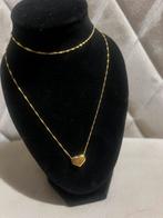 Mooie 18 karaat gouden ketting methart hanger perfecte staat, Handtassen en Accessoires, Kettingen, Ophalen, Zo goed als nieuw