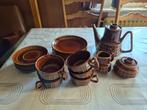 Vintage bruin servies, Ophalen