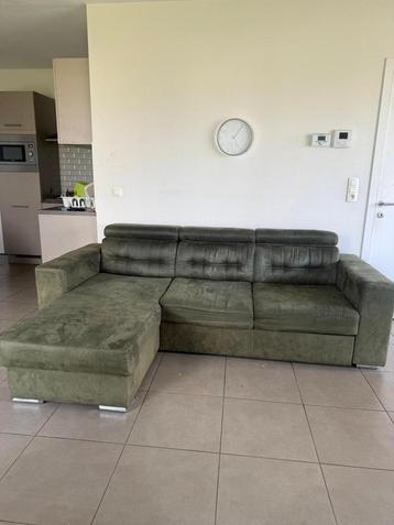 Sofa bed met opbergruimte - groen beschikbaar voor biedingen
