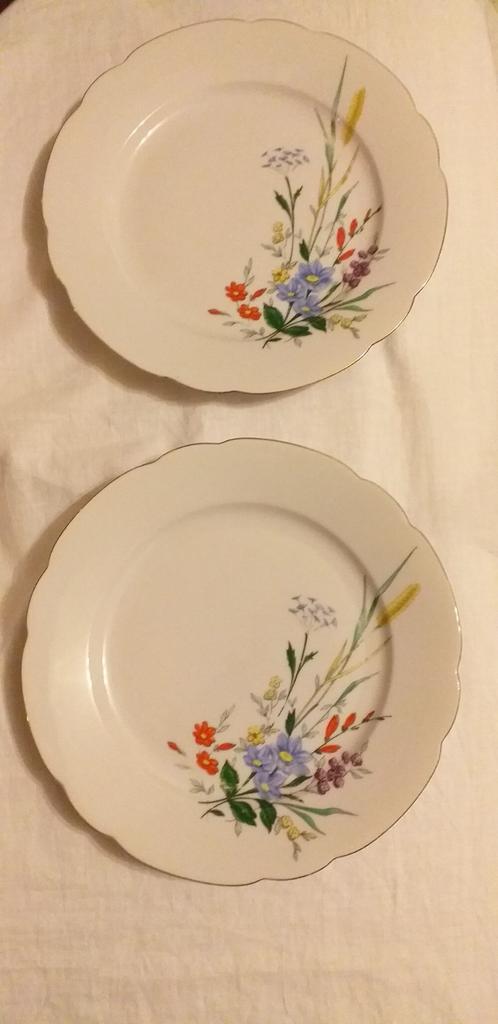 2 assiettes plates Inka, Maison & Meubles, Cuisine | Vaisselle, Utilisé, Enlèvement