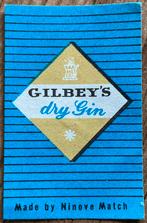 DRY GIN/GILBEY’S oud etiket, Verzamelen, Ophalen of Verzenden, Zo goed als nieuw, Overige typen