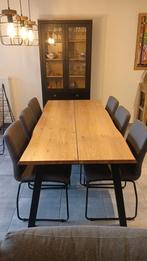 6-8 persoons houten eettafel, Huis en Inrichting, Tafels | Eettafels, Ophalen, Zo goed als nieuw, Vijf personen of meer
