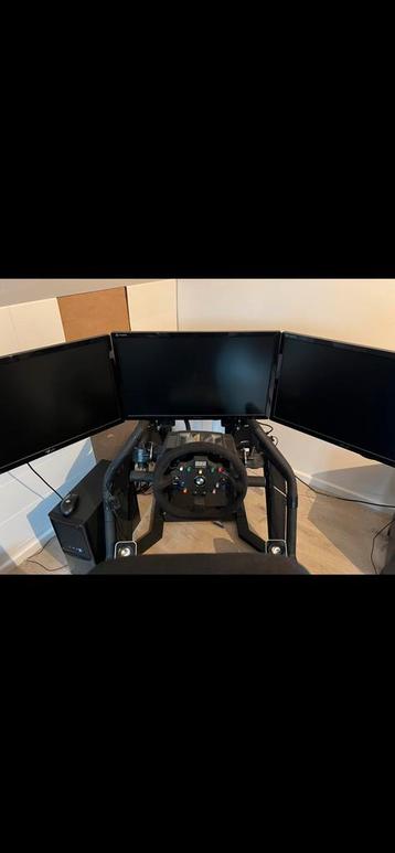 3x Asus monitor met beugel voor fanatec simulator beschikbaar voor biedingen