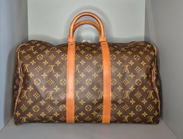 Louis Vuitton Keepall 45 Monogram bruin in uitstekende staat beschikbaar voor biedingen