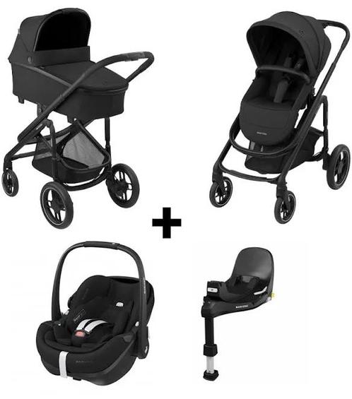 Maxi-Cosi Plaza Plus + Pebble 360 Pro2 + Base + Bolderkar, Kinderen en Baby's, Kinderwagens en Combinaties, Gebruikt, Kinderwagen