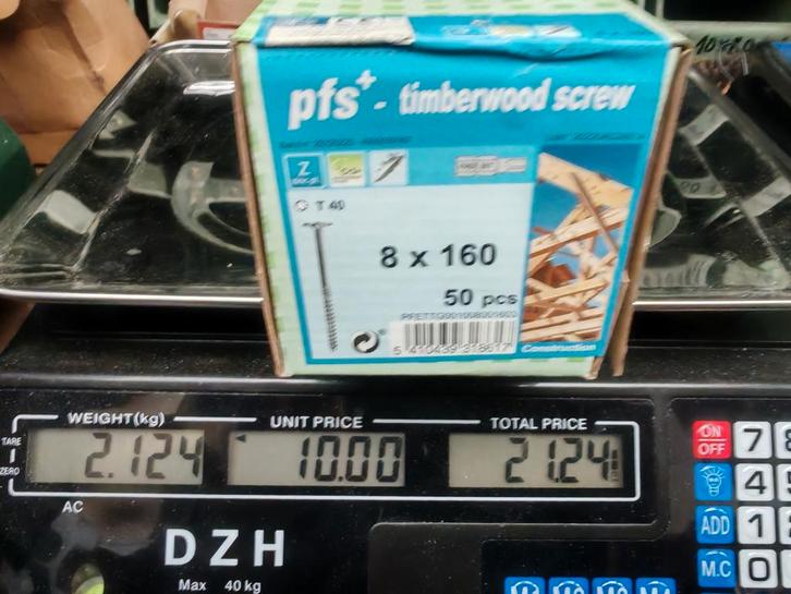 Visserie vis à bois charpente 8x160, Bricolage & Construction, Bois & Planches, Comme neuf