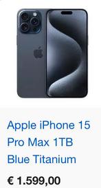!!!NIEUW!!!Apple Iphone 15 PRO MAX 1TB(Blue), Ophalen, IPhone 15, Blauw, Nieuw