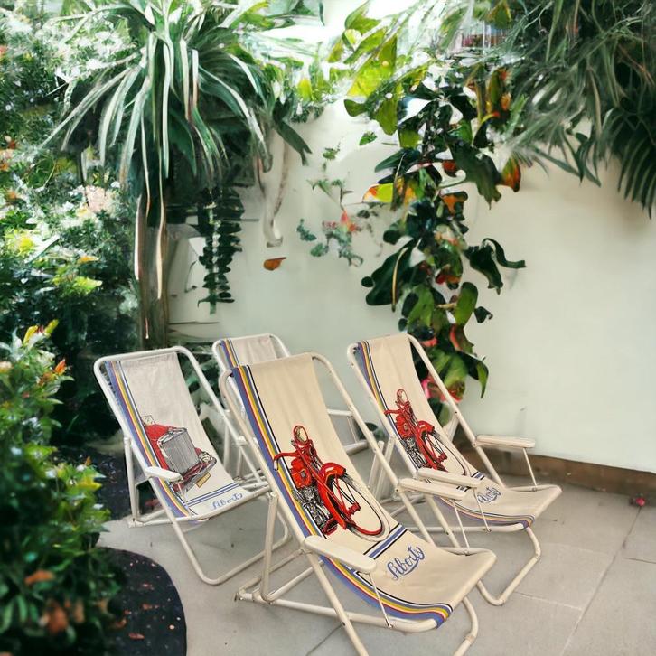 Vintage grand soleil zonnebed / ligbed / tuinstoel, Tuin en Terras, Tuinstoelen, Ophalen of Verzenden