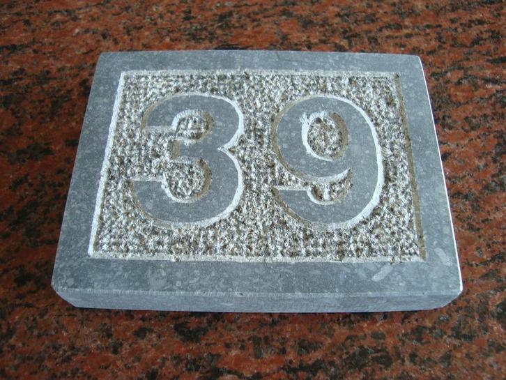 Numéro de maison en pierre bleue, Tuin en Terras, Tegels en Klinkers, Nieuw, Overige typen, Natuursteen, Minder dan 5 m², Ophalen