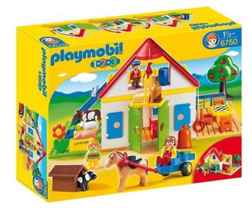 Playmobil 1-2-3 boerderij - handig mee te nemen, Kinderen en Baby's, Speelgoed | Playmobil, Ophalen, Zo goed als nieuw, Complete set