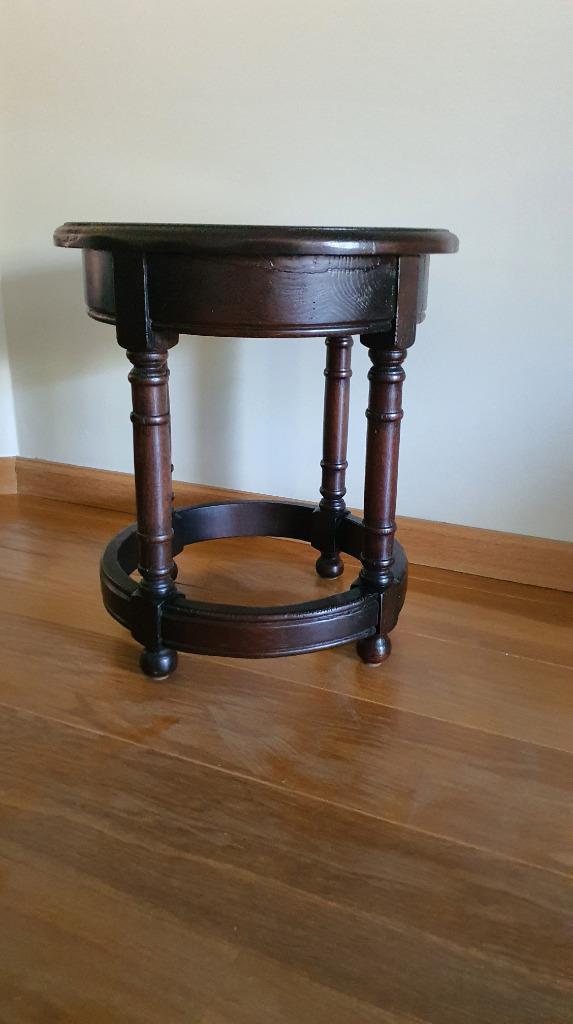 Elegante antieke bijzettafel – in prijs verlaagd, Huis en Inrichting, Tafels | Bijzettafels, Zo goed als nieuw, Rond, 45 tot 60 cm