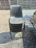 6 stapelstoelen, Huis en Inrichting, Ophalen, Kunststof, Gebruikt, Bruin