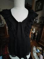 Très joli haut de fête noir, Enlèvement ou Envoi, Comme neuf, Taille 36 (S), Noir