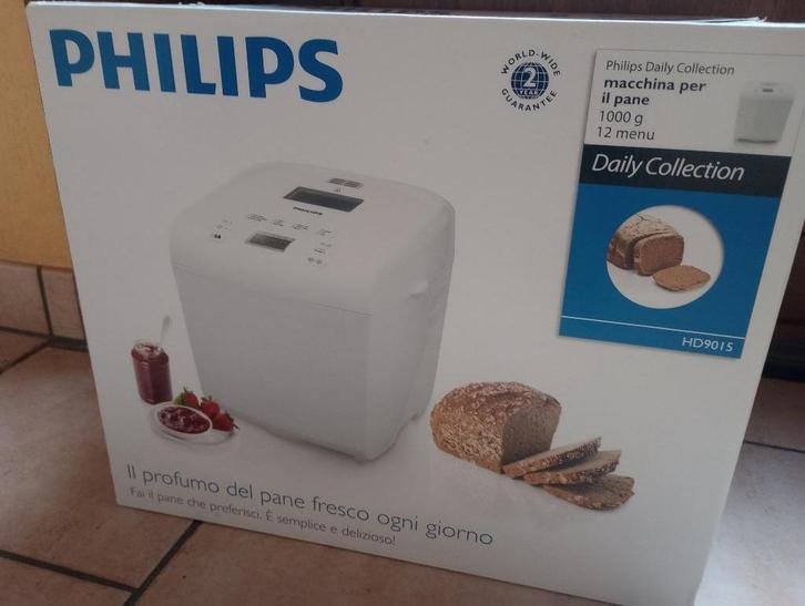 Broodbakmachine Philips - glutenvrij, Elektronische apparatuur, Broodbakmachines, Gebruikt, Met timer, 400 tot 800 gram deeg, Kijkvenster