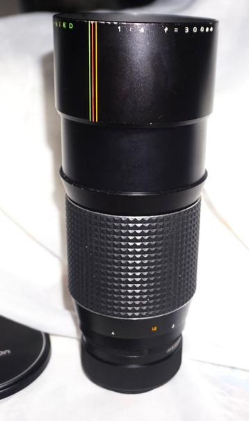 Makinon 300mm f/4 M42 TV + adapterring mogelijk beschikbaar voor biedingen