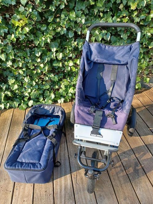 Mountain buggy Urban Jungle met draagmand, Kinderen en Baby's, Buggy's, Gebruikt, Overige merken, Regenhoes, Verstelbare rugleuning