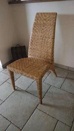 6 eetkamer stoelen, Huis en Inrichting, Stoelen, Ophalen, Riet of Rotan, Bruin, Zo goed als nieuw