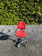 Chaise de bureau rouge à roulettes, Maison & Meubles, Chaise de bureau, Utilisé, Rouge