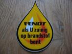 Vintage Sticker Fendt als U zuinig op brandstof bent, Verzamelen, Ophalen of Verzenden, Nieuw, Auto of Motor