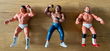 WCW catch Lot de 3 figurines vintage 1990, Enlèvement ou Envoi