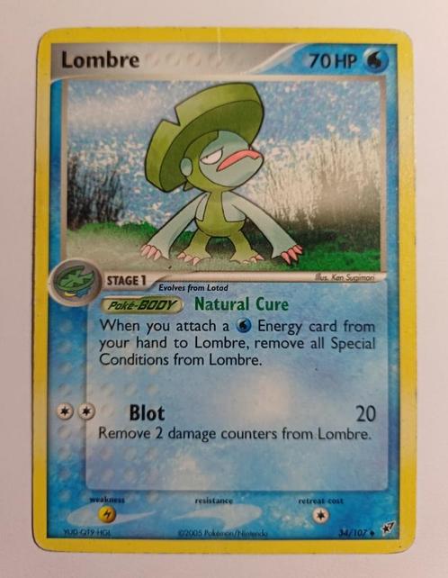 Pokémonkaart Lombre EX Deoxys 34/107, Hobby & Loisirs créatifs, Jeux de cartes à collectionner | Pokémon, Utilisé, Cartes en vrac