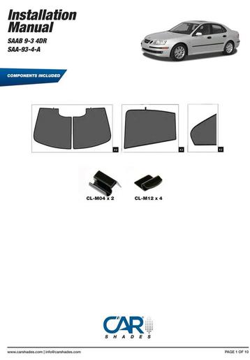 Zonnewering Saab 9-3 Sport Sedan beschikbaar voor biedingen