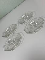 4 vintage glas glazen Octime-ei eierdopjes Luminarc France, Ophalen of Verzenden
