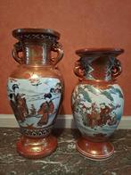 2 magnifiques vases Katuni japonais du XIXe siècle, Antiquités & Art, Enlèvement