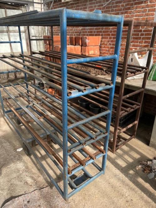 Zware ijzeren kar met zwenkwielen, Tuin en Terras, Overige Tuin en Terras, Gebruikt, Ophalen