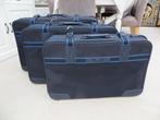 Set  blauwe reiskoffers, Handtassen en Accessoires, Koffers, Overige materialen, Gebruikt, 70 cm of meer, 55 cm of meer
