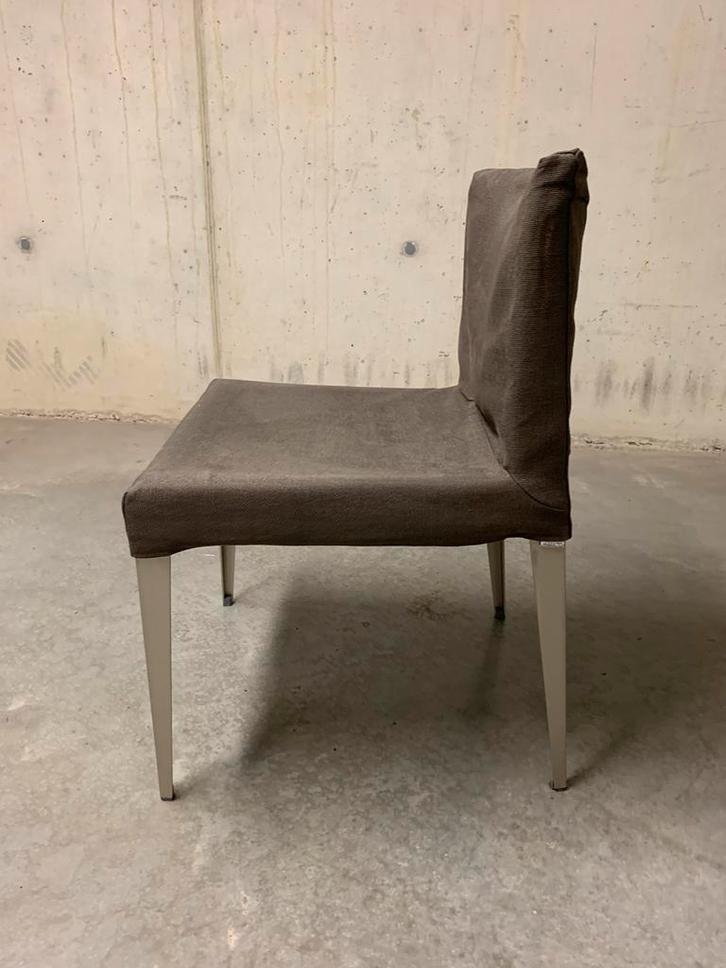4 stoelen Eunice -Maxalto-B&B Italia (op te knappen), Huis en Inrichting, Stoelen, Gebruikt, Vier, Metaal, Stof, Bruin, Ophalen
