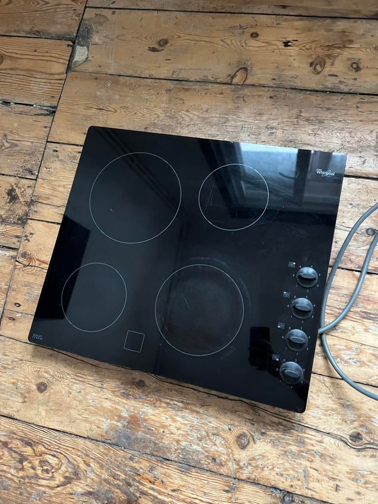 Whirlpool AKM9010NE plaque ceramique Intégré, Electroménager, Tables de cuisson, 4 zones de cuisson, Enlèvement, Utilisé, Encastré