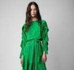 Ongedr smaragdgroene zijden jurk Zadig & Voltaire Defilé, M, Maat 38/40 (M), Zadig & Voltaire, Verzenden, Nieuw