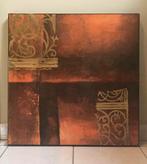 Gelakt houten frame, warme kleuren (rood+goud), nikkel., Huis en Inrichting, Woonaccessoires | Schilderijen, Tekeningen en Foto's