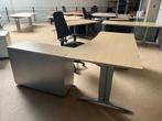 Hoekbureau TDS met roldeurkast 200x180x80cm, Ophalen, In hoogte verstelbaar, Gebruikt, Bureau