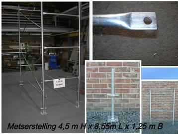 metsersteiger 4,5 m H x 8,55 m L x 1,25 m B - stellingen  beschikbaar voor biedingen