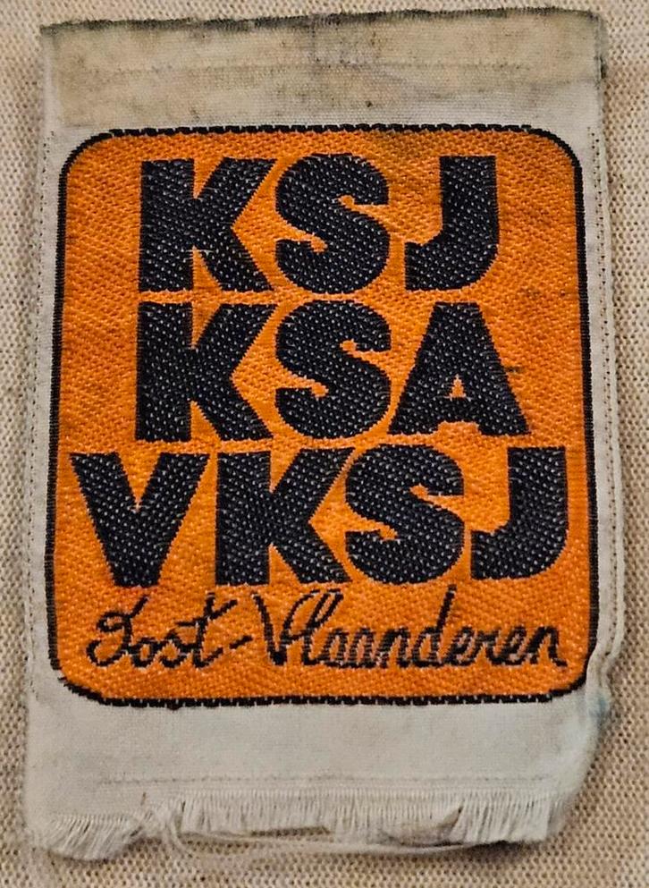 Patch KSJ-KSA-VKSJ Oost-Vlaanderen, Hobby en Vrije tijd, Kledingapplicaties en Hotfix, Zo goed als nieuw, Ophalen of Verzenden