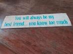Metalen wandbord 'you will always be my best friend...', Huis en Inrichting, Woonaccessoires | Tekstborden en Spreuken, Ophalen of Verzenden