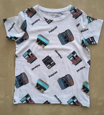 Zomerse witte t-shirt Name it (polaroid), maat 116 beschikbaar voor biedingen