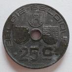 Belgium 1944 - 25 Cent Zink VL/FR - Leopold III - Morin 487, Losse munt, Verzenden