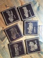 six sous-verres vintage en verre. Kit complet dans une boîte, Enlèvement ou Envoi