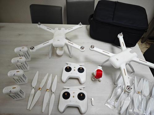 Set Xiaomi Mi Drone 4K + 2 drones, 2 RC, 5 batterijen, tas, Audio, Tv en Foto, Drones, Gebruikt, Drone met camera, Ophalen of Verzenden