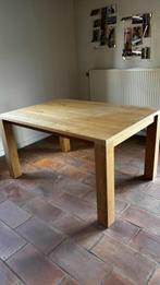 Eettafel hout (uitschuifbaar), Huis en Inrichting, Tafels | Eettafels, Ophalen, Gebruikt, Vijf personen of meer, Rechthoekig