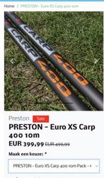 Zo goed als nieuwe preston xs euro carp 400 van 10 meter, Watersport en Boten, Ophalen, Zo goed als nieuw