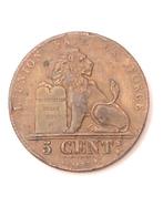 Munt België 5 cent Leopold I jaartal 1838 zeer zeldzaam !!, Ophalen of Verzenden, Overig, Losse munt