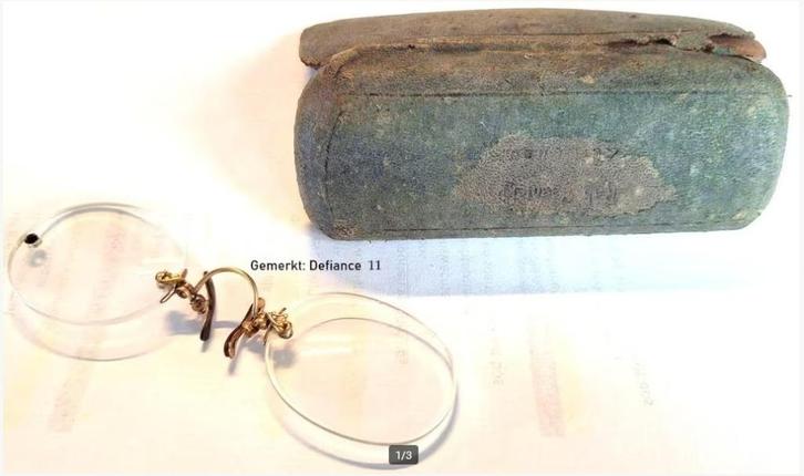 Antieke knijpbril, Antiek en Kunst, Antiek | Gereedschap en Instrumenten, Ophalen of Verzenden